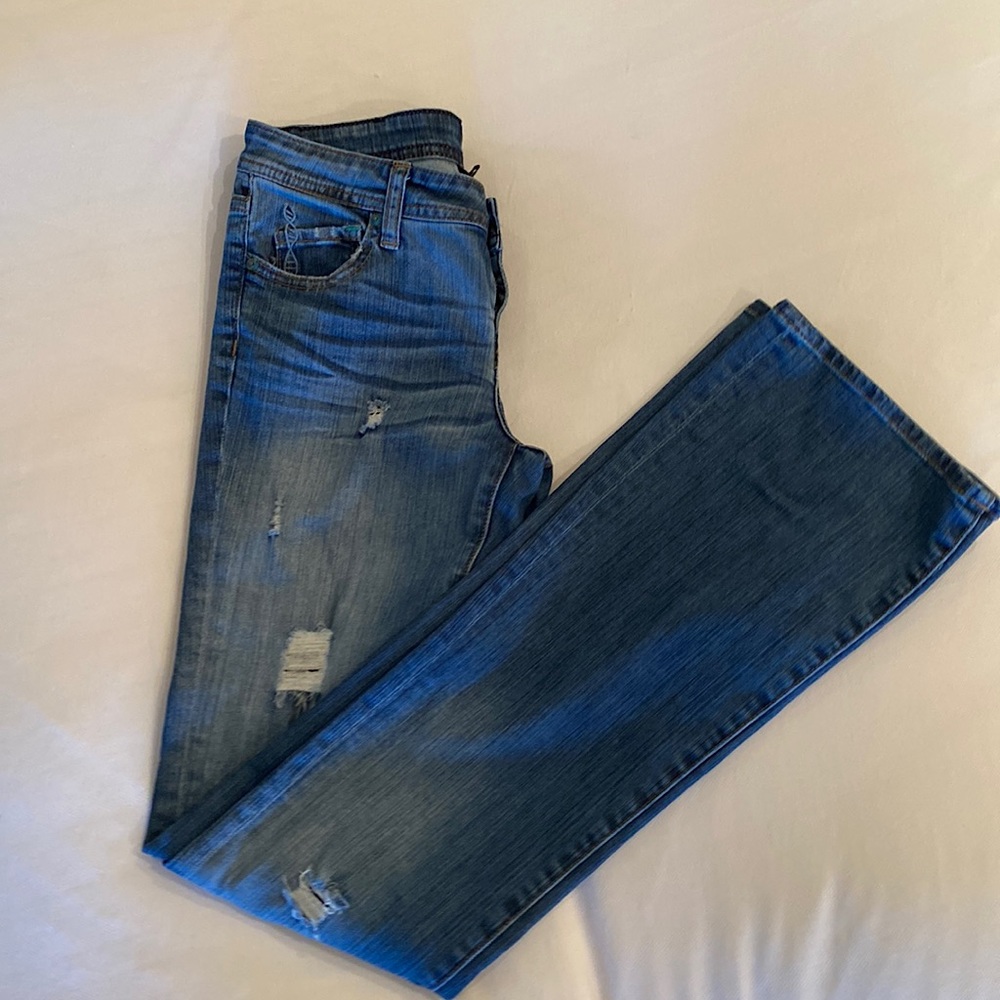 Genetic Denim Distressed boot cut jean